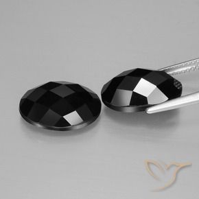 13.52 ct natürliche Schwarz Spinell-Edelsteine, Oval, Lichtundurchlässig