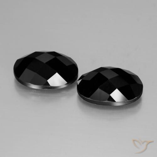 15.01 ct natürliche Schwarz Spinell-Edelsteine, Oval, Lichtundurchlässig