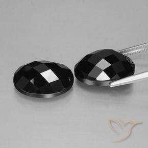 15.28 ct natürliche Schwarz Spinell-Edelsteine, Oval, Lichtundurchlässig