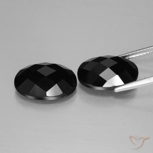 12.47 ct natürliche Schwarz Spinell-Edelsteine, Oval, Lichtundurchlässig