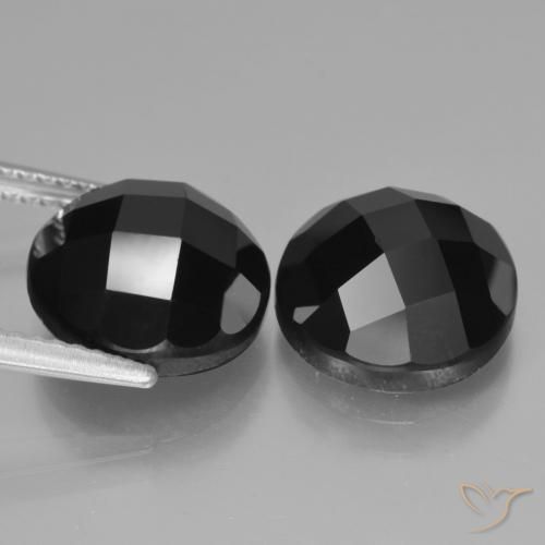 10.08 ct natürliche Schwarz Spinell-Edelsteine, Runden, Lichtundurchlässig