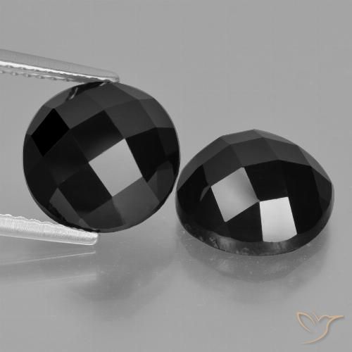 9.88ctw Natürlicher Schwarz Spinell, Runden, Lichtundurchlässig