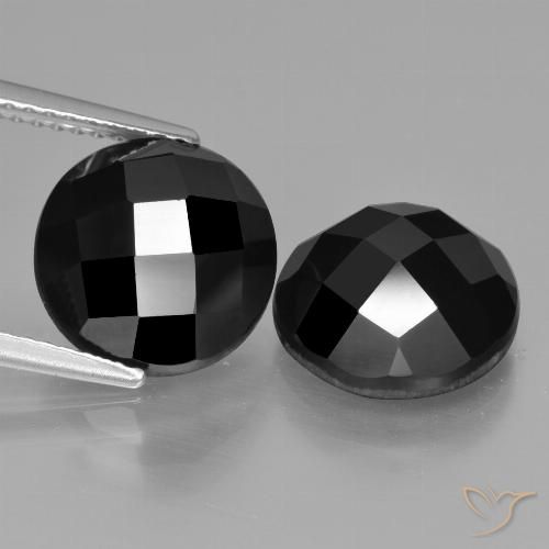 9.91ctw Natürlicher Schwarz Spinell, Runden, Lichtundurchlässig