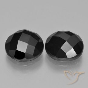 8.89 ct natürliche Schwarz Spinell-Edelsteine, Runden, Lichtundurchlässig