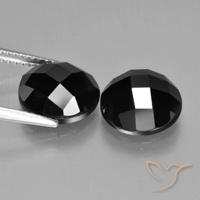 8.61 ct natürliche Schwarz Spinell-Edelsteine, Runden, Lichtundurchlässig