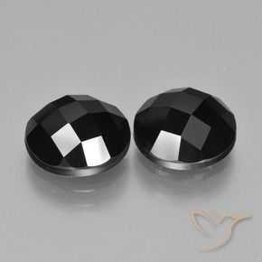 8.63 ct natürliche Schwarz Spinell-Edelsteine, Runden, Lichtundurchlässig