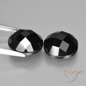 8.63 ct natürliche Schwarz Spinell-Edelsteine, Runden, Lichtundurchlässig
