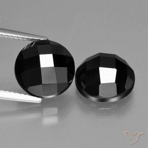 9.95ctw Natürlicher Schwarz Spinell, Runden, Lichtundurchlässig