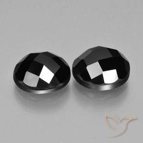 9.00 ct natürliche Schwarz Spinell-Edelsteine, Runden, Lichtundurchlässig