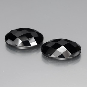 24,58 ct natürliche schwarzer Spinell-Edelsteine, Oval Schliff, Lichtundurchlässig