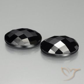 26.13 ct natürliche Schwarz Spinell-Edelsteine, Oval, Lichtundurchlässig