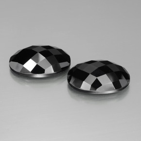 26.23 ct natürliche Schwarz Spinell-Edelsteine, Oval Schliff, Lichtundurchlässig