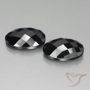 25.08 ct natürliche Schwarz Spinell-Edelsteine, Oval, Lichtundurchlässig
