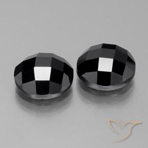 15.03 ct natürliche Schwarz Spinell-Edelsteine, Runden, Lichtundurchlässig