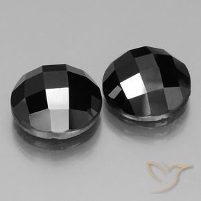 15.39 ct natürliche Schwarz Spinell-Edelsteine, Runden, Lichtundurchlässig