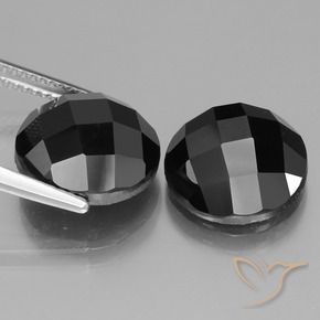 15.39 ct natürliche Schwarz Spinell-Edelsteine, Runden, Lichtundurchlässig