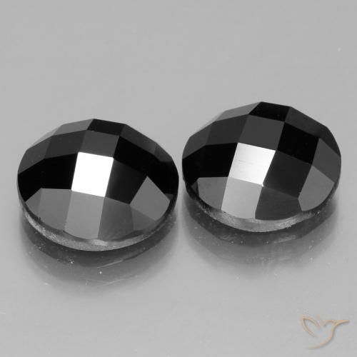 14.02 ct natürliche Schwarz Spinell-Edelsteine, Runden, Lichtundurchlässig