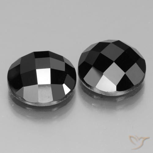 13.79 ct natürliche Schwarz Spinell-Edelsteine, Runden, Lichtundurchlässig