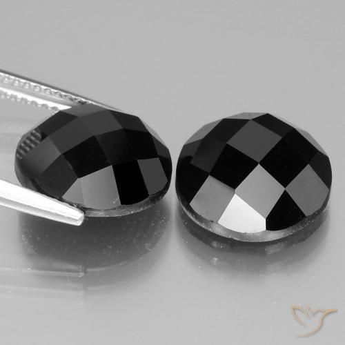 13.79 ct natürliche Schwarz Spinell-Edelsteine, Runden, Lichtundurchlässig