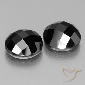 12.72 ct natürliche Schwarz Spinell-Edelsteine, Runden, Lichtundurchlässig