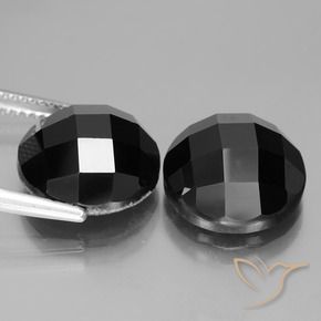 15.27 ct natürliche Schwarz Spinell-Edelsteine, Runden, Lichtundurchlässig