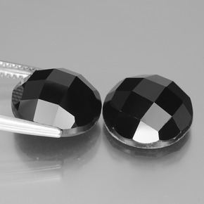 14,20 ct natürliche schwarzer Spinell-Edelsteine, Rundschliff, Lichtundurchlässig