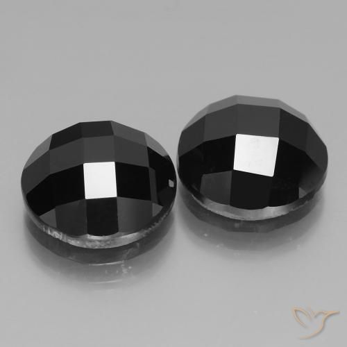 14.30 ct natürliche Schwarz Spinell-Edelsteine, Runden, Lichtundurchlässig