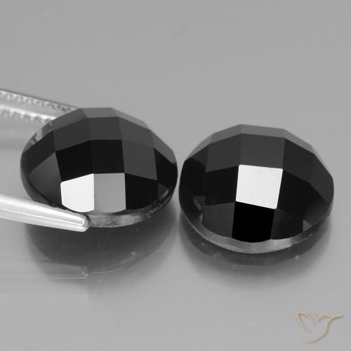 14.30 ct natürliche Schwarz Spinell-Edelsteine, Runden, Lichtundurchlässig