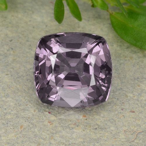 1.39ct Natürlicher Mittelviolettes Grau Spinell, Kissen, VS