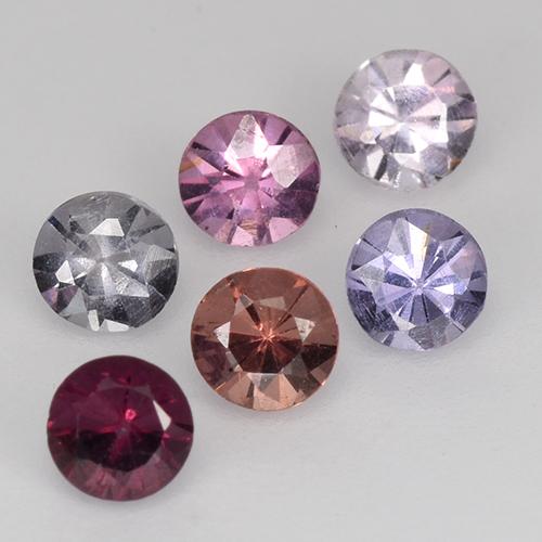 0,93 ct natürliche mehrfarbiger Spinell-Edelsteine, Rundschliff, VS