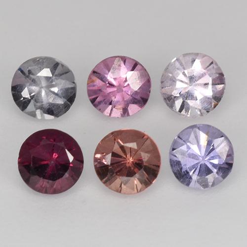 0,93 ct natürliche mehrfarbiger Spinell-Edelsteine, Rundschliff, VS
