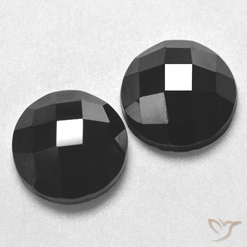 6.96 ct natürliche Schwarz Spinell-Edelsteine, Runden, Lichtundurchlässig
