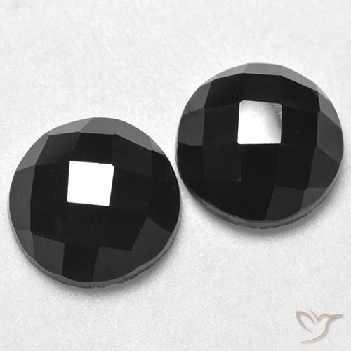 7.32 ct natürliche Schwarz Spinell-Edelsteine, Runden, Lichtundurchlässig