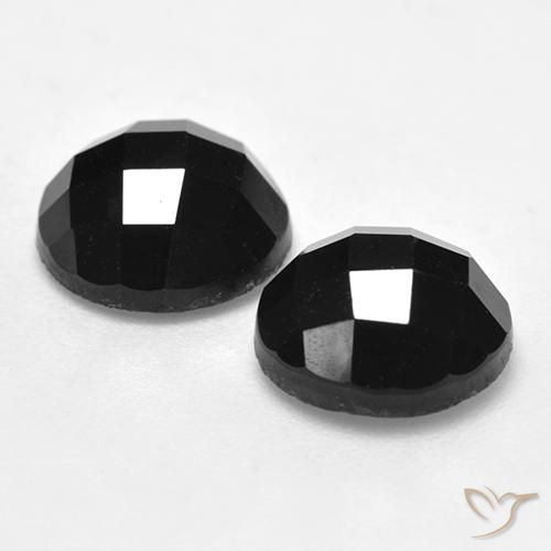 7.32 ct natürliche Schwarz Spinell-Edelsteine, Runden, Lichtundurchlässig