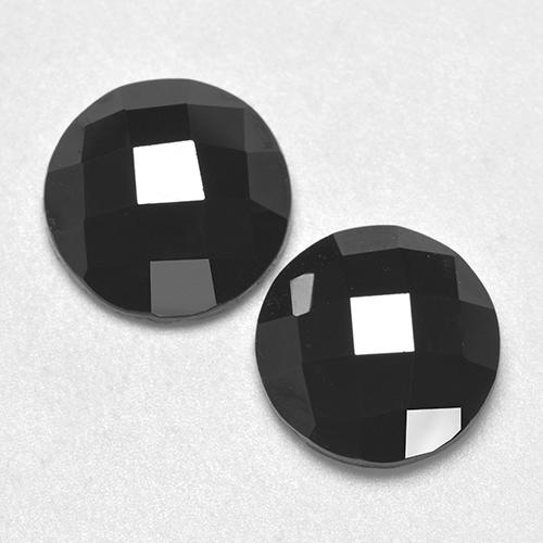 6.42 ct natürliche Schwarz Spinell-Edelsteine, Rund Schliff, Lichtundurchlässig
