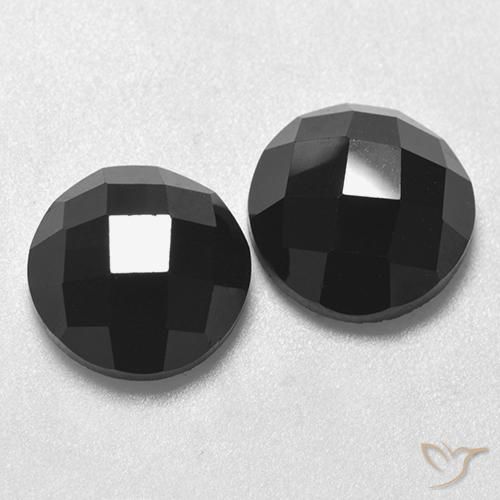 6.82 ct natürliche Schwarz Spinell-Edelsteine, Runden, Lichtundurchlässig