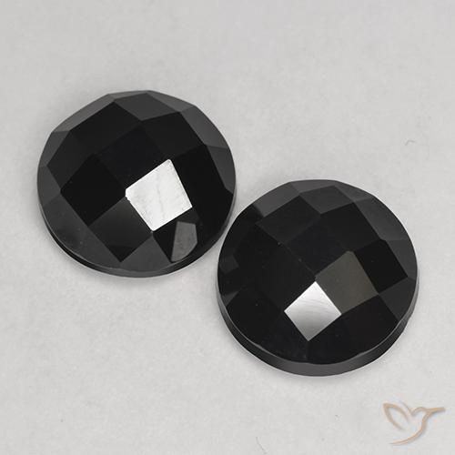 6.89ctw Natürlicher Schwarz Spinell, Runden, Lichtundurchlässig