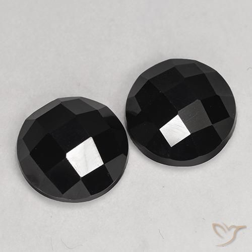 6.89 ct natürliche Schwarz Spinell-Edelsteine, Runden, Lichtundurchlässig