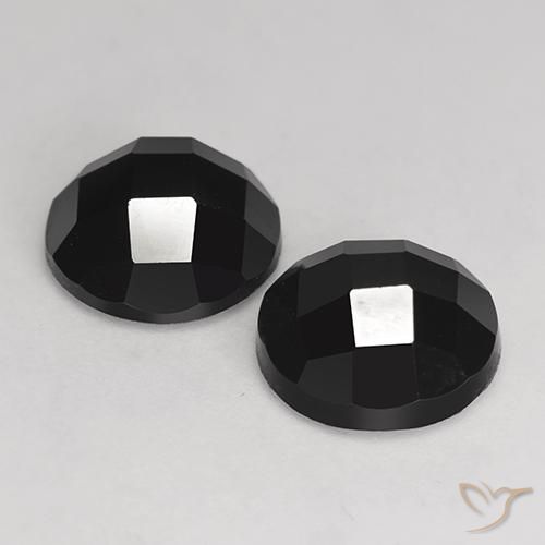 6.89 ct natürliche Schwarz Spinell-Edelsteine, Runden, Lichtundurchlässig