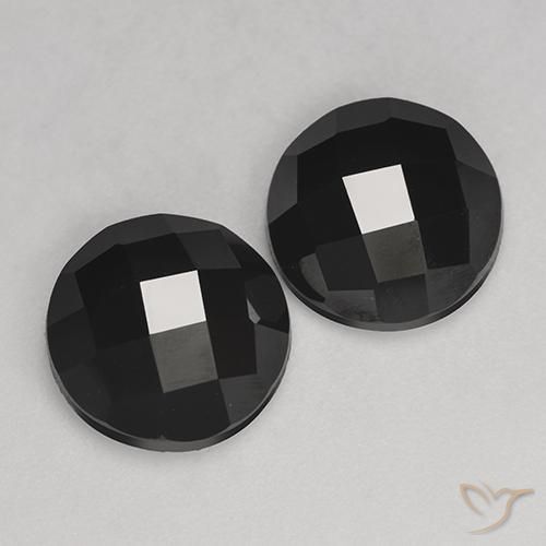 6.94 ct natürliche Schwarz Spinell-Edelsteine, Runden, Lichtundurchlässig