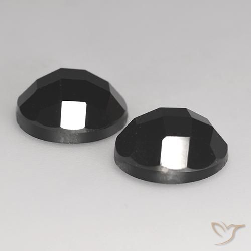 6.94 ct natürliche Schwarz Spinell-Edelsteine, Runden, Lichtundurchlässig