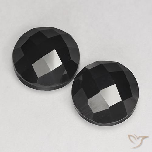 7.77ctw Natürlicher Schwarz Spinell, Runden, Lichtundurchlässig