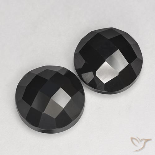 7.77 ct natürliche Schwarz Spinell-Edelsteine, Runden, Lichtundurchlässig