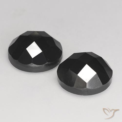 7.77 ct natürliche Schwarz Spinell-Edelsteine, Runden, Lichtundurchlässig
