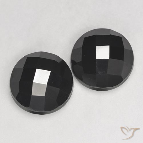 7.04 ct natürliche Schwarz Spinell-Edelsteine, Runden, Lichtundurchlässig