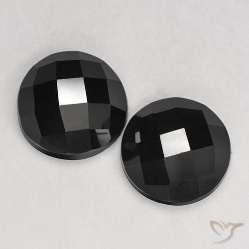 6.82ctw Natürlicher Schwarz Spinell, Runden, Lichtundurchlässig