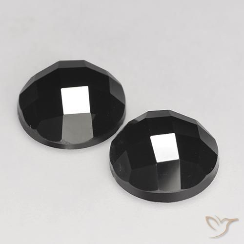 6.82 ct natürliche Schwarz Spinell-Edelsteine, Runden, Lichtundurchlässig