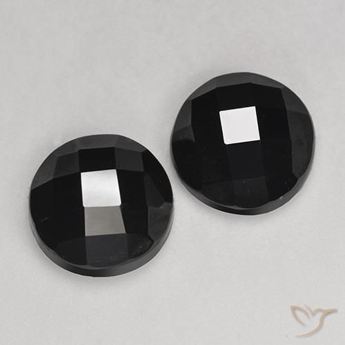 7.26 ct natürliche Schwarz Spinell-Edelsteine, Runden, Lichtundurchlässig