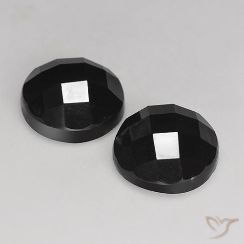 7.26 ct natürliche Schwarz Spinell-Edelsteine, Runden, Lichtundurchlässig