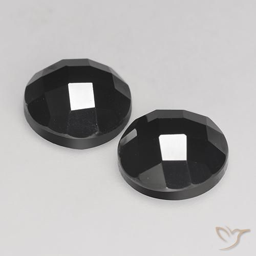 7.37 ct natürliche Schwarz Spinell-Edelsteine, Runden, Lichtundurchlässig